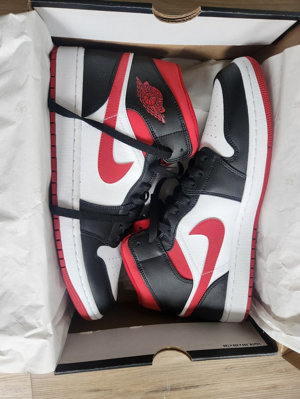 Jordan Men's Sneakers in Black, White & Red